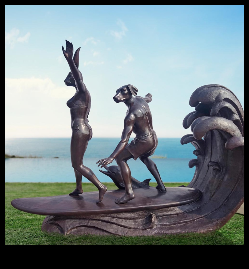 Bronze Whispers: alura sculpturală în refugiul tău în aer liber